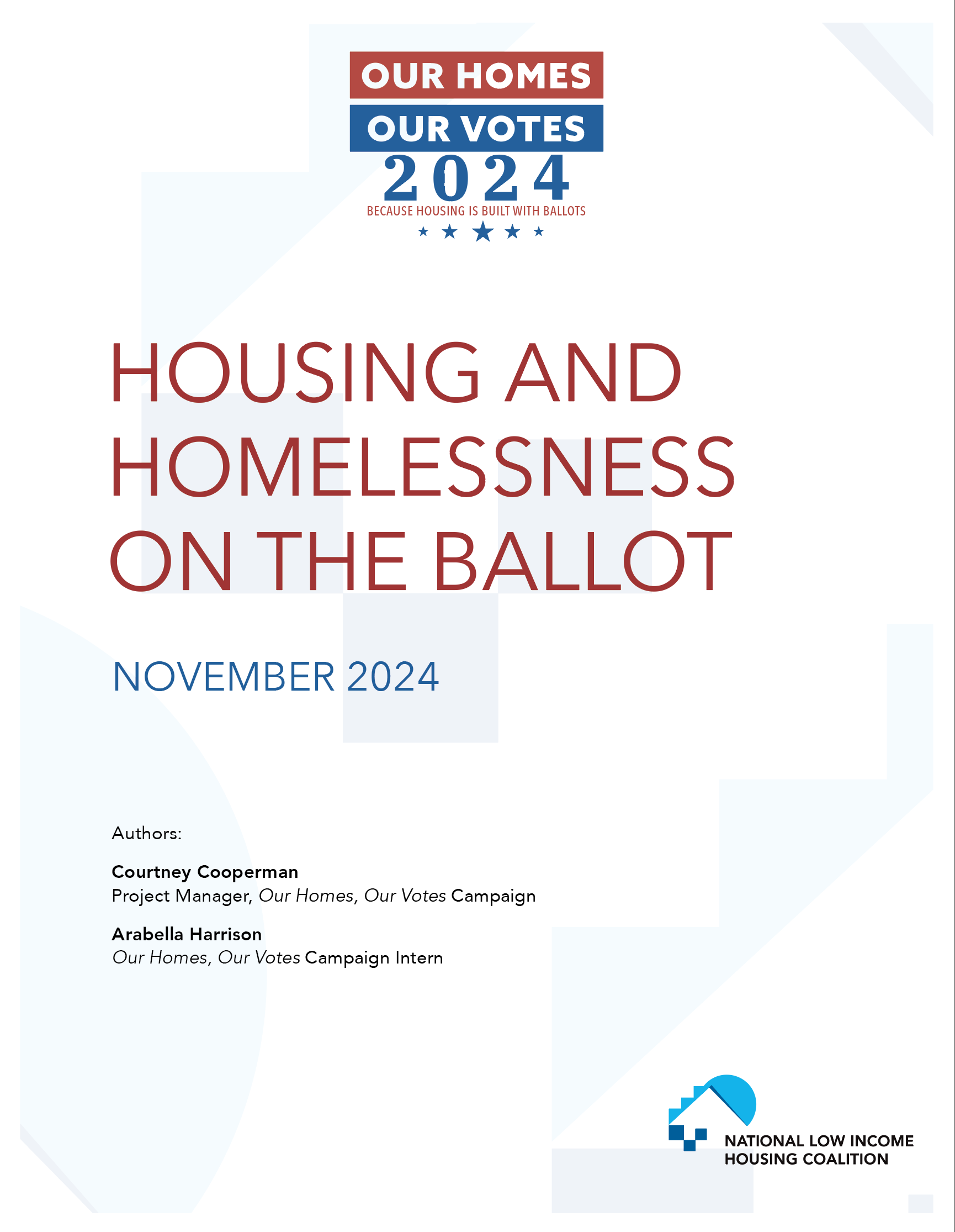 Housing and Homelessness on the Ballot Cover Page