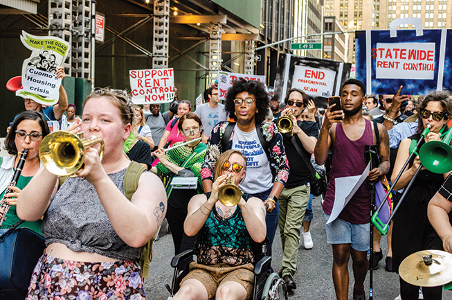 New York Housing March, January 2018. Photo: Ethan Fox